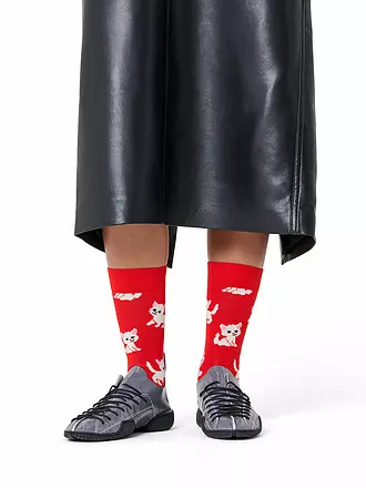 HAPPY SOCKS | Herren Socken KITTEN 41-46 red | 